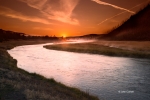 Clouds;Madison-River;Mist;Reflection;Sunrise;Water-Flow;Yellowstone-National-Par