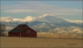 Barn;Colorado;Mountains;Snow;Western-Scenic
